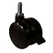 E.R. Wagner Stem Caster, Open Twin Swivel with Brake, Polyurethane Wheel, Plain Bearing, 125 lbs Capacity, 3" Wheel Dia, 2-7/16" Wheel Width, 3-3/16" Mount Height, 3/8"-16 Stem Dia, 1" Stem Height