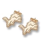 10kt Yellow Gold Detroit Lions 3/8in Earrings
