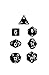 Chessex CHX25408 Dice-Opaque Black/White Set