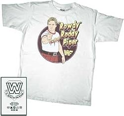 WWE World Wrestling Entertainment Rowdy Roddy Piper White Youth T-shirt Tee