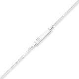 Sterling Silver Baby ID Bracelet with Heart - 6 Inch