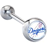 Major League Baseball LOGO Barbell Tongue Ring - Los Angeles Dodgers