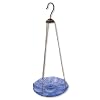 Blissful Garden Hanging Glass Dish Birdfeeder - 10" Turquoise Blue Dish