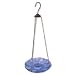 Blissful Garden Hanging Glass Dish Birdfeeder - 10" Turquoise Dish