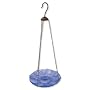Blissful Garden Hanging Glass Dish Birdfeeder - 10" Turquoise Dish