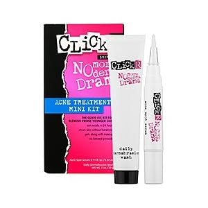 ClickR Skin Care No More Derma Drama Acne Treatment Mini Kit, New in Box