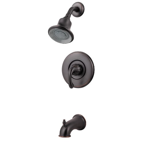 Price Comparisons Pfister Treviso 1 Handle Tub Shower Faucet in Tuscan Bronze OscarClementsGyRZ