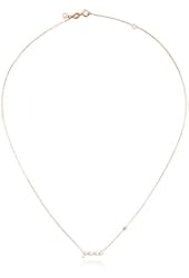 Shy by SE Diamond Bezel Peace Necklace, 16"