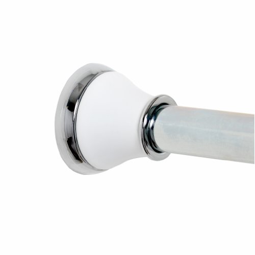 Zenith Decorative Adjustable Tension Shower Rod, Chrome and White, 72 Inches Zenith Decorative Adjustable Tension Shower Rod, Chrome and White, 72 Inches