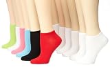 K. Bell Socks Women's 12-Pack No Show Sporty Casual Socks