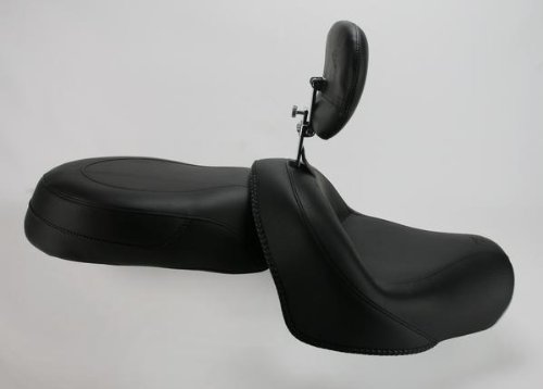 Mustang Wide Touring Seat with Driver Backrest - Vintage - Front Width 16in - Rear Width 12in 79571