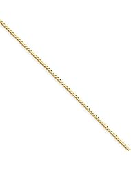 .9mm, 14 Karat Yellow Gold, Box Chain - 8 inch