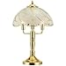 Etched Flower Petal Shade Touch Table Lamp