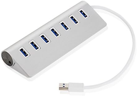 VicTec USB 3.0 7-Port Aluminum Portable Hub for MacBook Pro and Other PC/Laptops