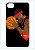 Allen Iverson Philadelphia 76ers NBA Star Player The Answer Retro iPhone 4 iPhone4 Black Case Cover Protector Bumper