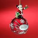 Disney Dated Wire-Wrap Santa Mickey Mouse Ornament