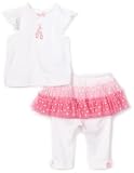 Little Me Baby-girls Newborn Ballet Skegging Set, White, 9 Months
