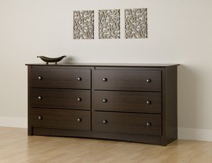 Fremont Espresso 6-Drawer Chest - Prepac EDC-6330