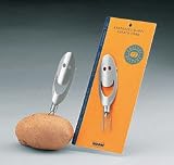 Produkt-Bild: Kartoffel Gabel Edelstahl matt geb&uuml;rstet.L 12 cm Hogri wer ein L&auml;cheln verschenkt erobert die Welt