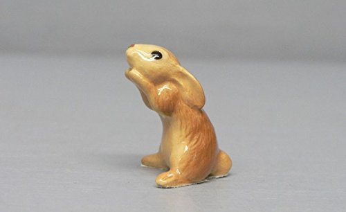 HONEY BUNNY Brown RABBIT Sits Up SUPER MINIATURE Figurine Ceramic HAGEN-RENAKER 3226B