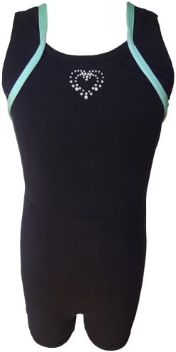 Talent Tale Girls Tank Unitard / Biketard Size XS 4/5 - S 6/6X - M 7/8 (Medium 7/8, Green)
