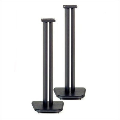 Black Satin Wood Speaker Stands