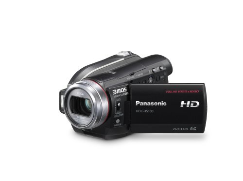 Panasonic HDC-HS100EBK Full HD Camcorder With New 3MOS Sensor System Records Direct To 60GB HDD or SD Card