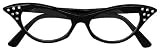 50's Black 'Bond Miss Moneypenny' Glasses - Ladies fancy Dress