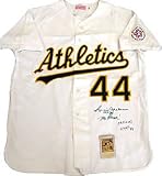 Reggie Jackson Statistics Autographed / Signed Oakland Athletics Jersey
