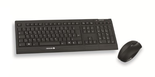 Cherry B.UNLIMITED schnurlos Tastatur (Franz&ouml;sisch, 109-Tastenanzahl, USB) inkl. Maus schw Preisvergleich