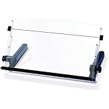 3M Adjustable In-Line Document Holder with Elastic Line Guide, 18 in Wide, 300 Sheet Capacity, Weighted Base, Black