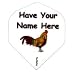 White Rooster Personalised Dart Flights X 10 Sets CKN30