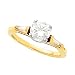 18K Yellow Gold and Platinum Diamond Engagement Ring - 1.09 Ct.