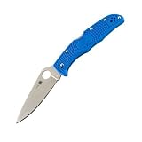 Spyderco Endura4 Lightweight FRN Flat Ground PlainEdge Knife (Blue)