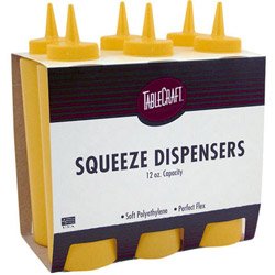 12 Ounce Yellow Squeeze Bottle (06-0932) Category: Plastic Squeeze Bottles and Lids