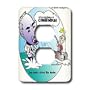 Londons Times Funny Panel Hollywood Cartoons - Great Blue Marlon Brando - Light Switch Covers - 2 plug outlet cover