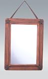 Western-Style Mirror with Leather Strap
