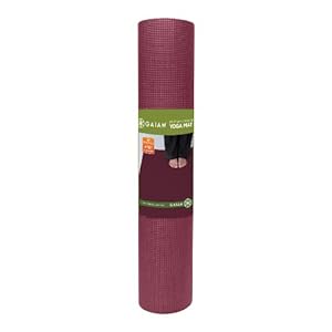 Gaiam 4mm Yoga Mat (Cabernet)