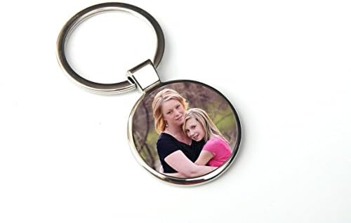 1-3/8 inch Personalized Photo Key Chain / Photo Gift / Gift For Him / Stocking Stuffer Gift