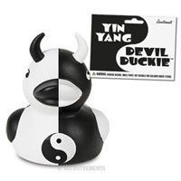 Yin Yang Devil Rubber Ducky by