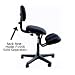 Jobri Solace Ergonomic Kneeling Chair With Memory Foam
