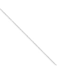 10k White Gold 24in .8mm Lite-Baby Rope Necklace Chain. Metal Wt- 1.11g