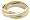 10K White/Yellow/Pink Gold Medium Tri-Color Rolling Ring (2.5mm each band)