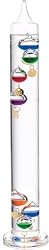 River City Clocks 17 Inch Liquid Galileo Thermometer with Seven Multi-Color Floats and Gold Tags - Model # L3845G
