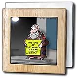 Review 3dRose LLC  / The End Is Near. Visit Our Website - 6 Inch Tile Napkin Holder