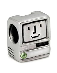 Genuine Ohm Beads (TM) Product. 925 Sterling Silver Computer European Bead Charm. 100% Satisfaction Guaranteed.