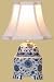 Unique Asian Design Lighting - 14" Blue & White Jar Oriental Style Fine Table Lamp