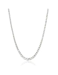 Diamond 18k White Gold Graduated Tennis Necklace