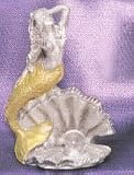 Diamond-Cut Mermaid with Golden Tail Figurine