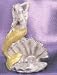 Diamond-Cut Mermaid with Golden Tail Figurine